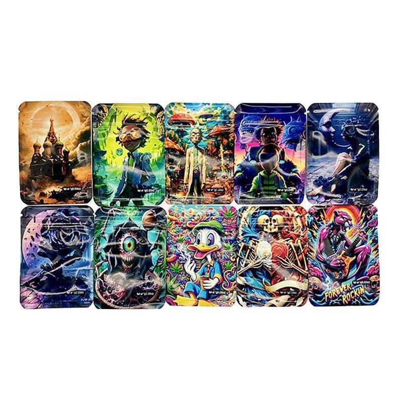 Rick and Morty Cyberpunk Themed Weed Mylar Bags